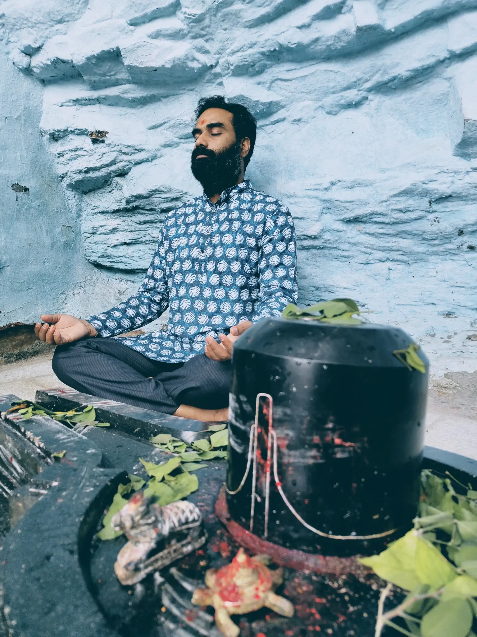 Naveen K. Kolli in deep meditation
