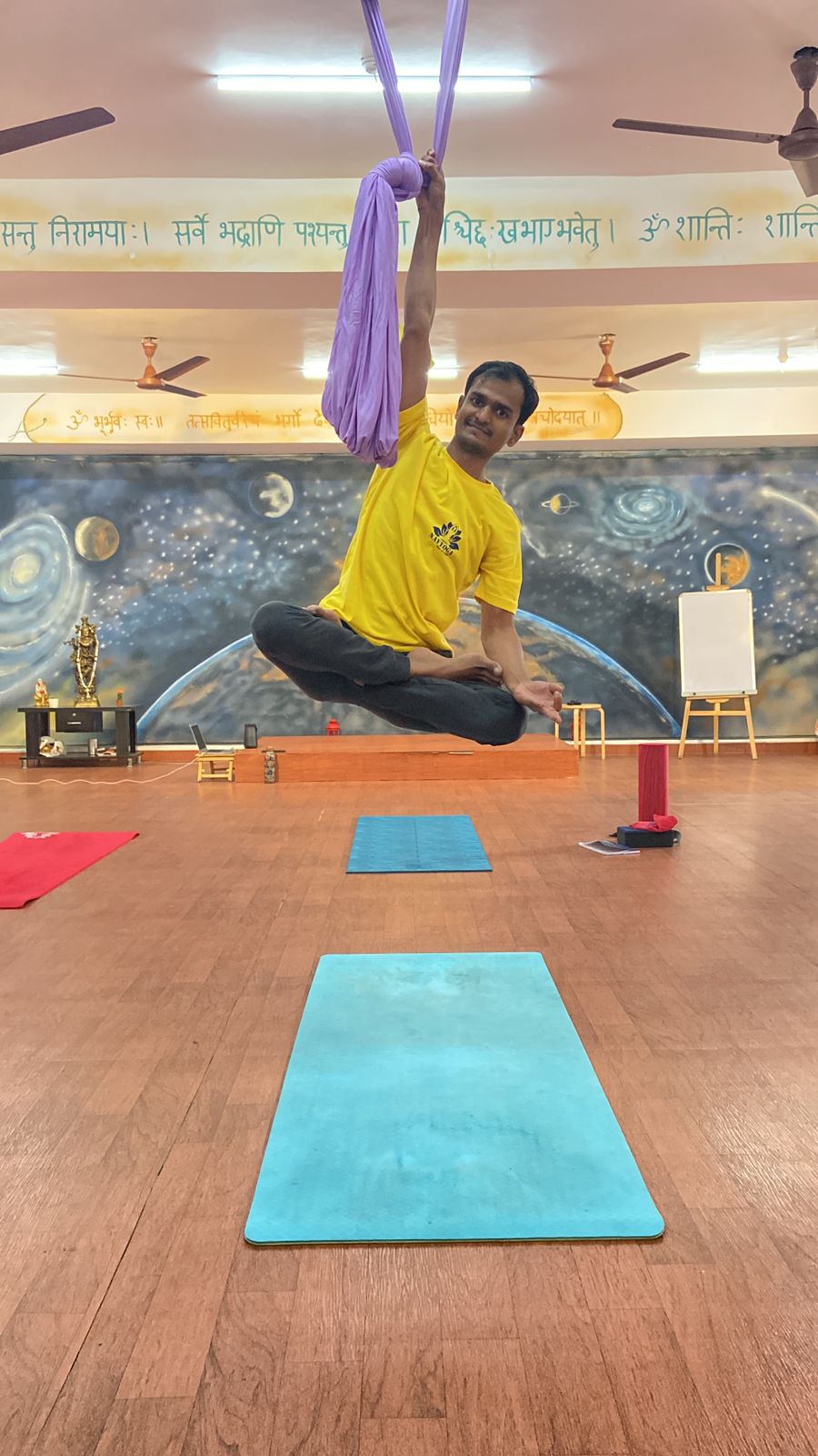 Yoga studio class session at Navyoga Academy Hyderabad